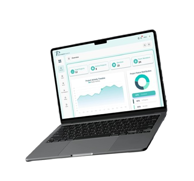 Laptop Dashboard Mockup